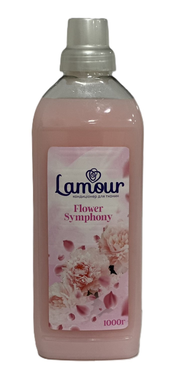 Кондиціонер-ополіскувач для тканин "Lamour Flower Symphony" 1000 гр., ПЕТ, ТМ ECOnomix